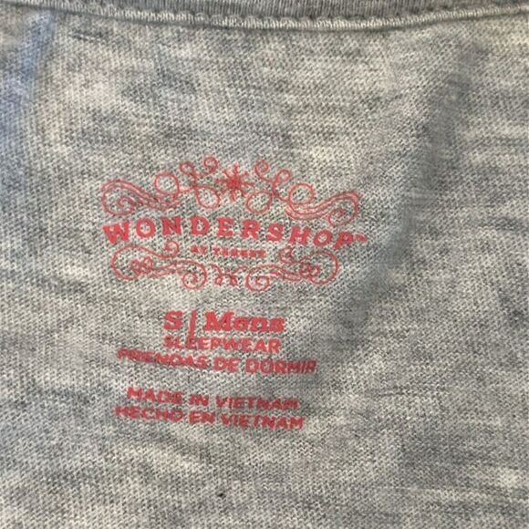 Wondershop Men’s Joyful Holiday Grey T-Shirt: Size S - Picture 6 of 7